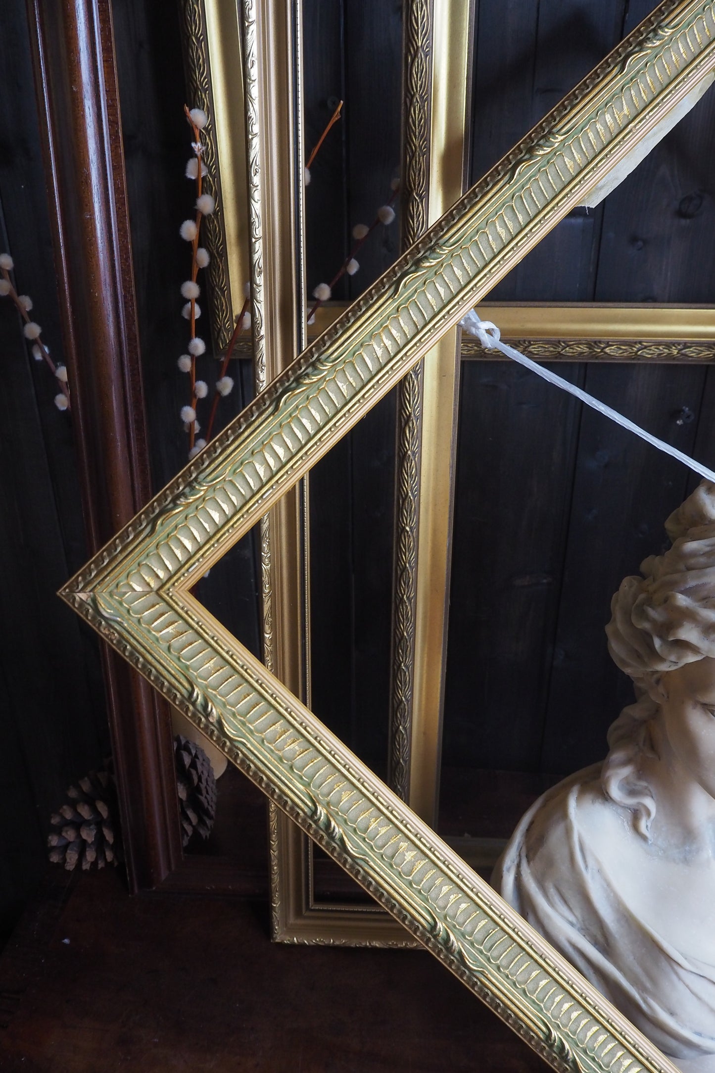 Vintage Gold & Rustic Wooden Large Frame Collection – Job Lot of 6
