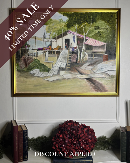 Large Oil Painting by N.G. Reynolds- UK Artist - Thailand Part 1 ( 83 x 66 cm )