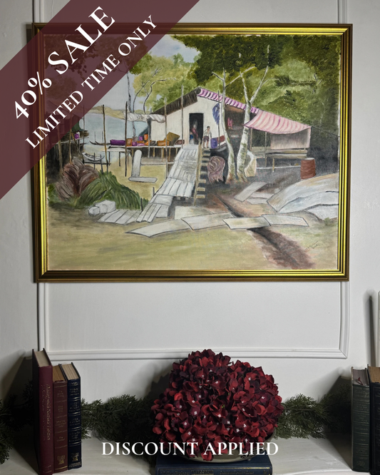 Large Oil Painting by N.G. Reynolds- UK Artist - Thailand Part 1 ( 83 x 66 cm )