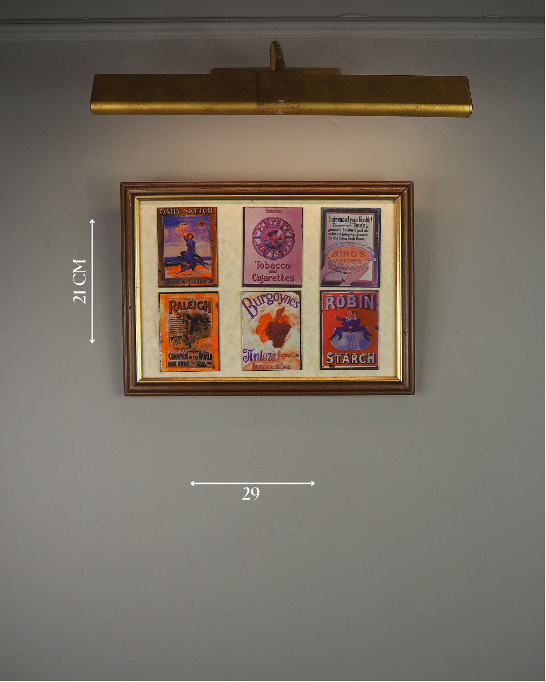 Enamel Echoes – Unique Antique Steel Advertising Signs on Wooden Frame