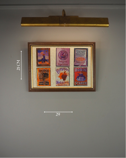 Enamel Echoes – Unique Antique Steel Advertising Signs on Wooden Frame