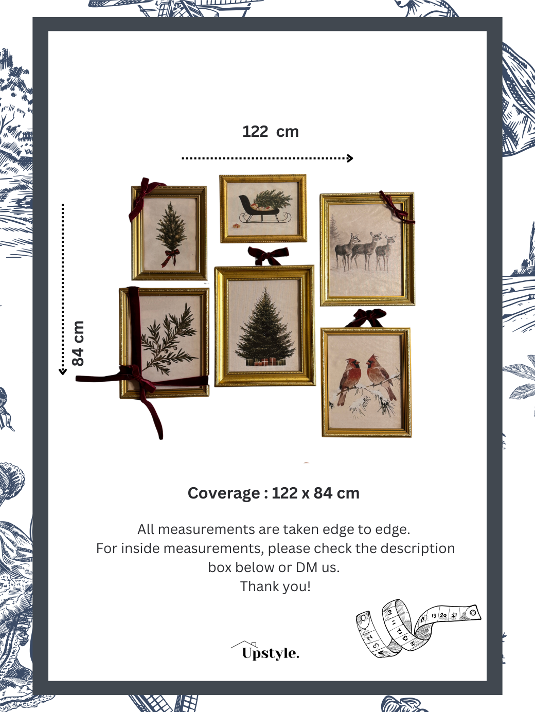 The Golden Noel Collection – Luxe Vintage Christmas Gallery Wall Set