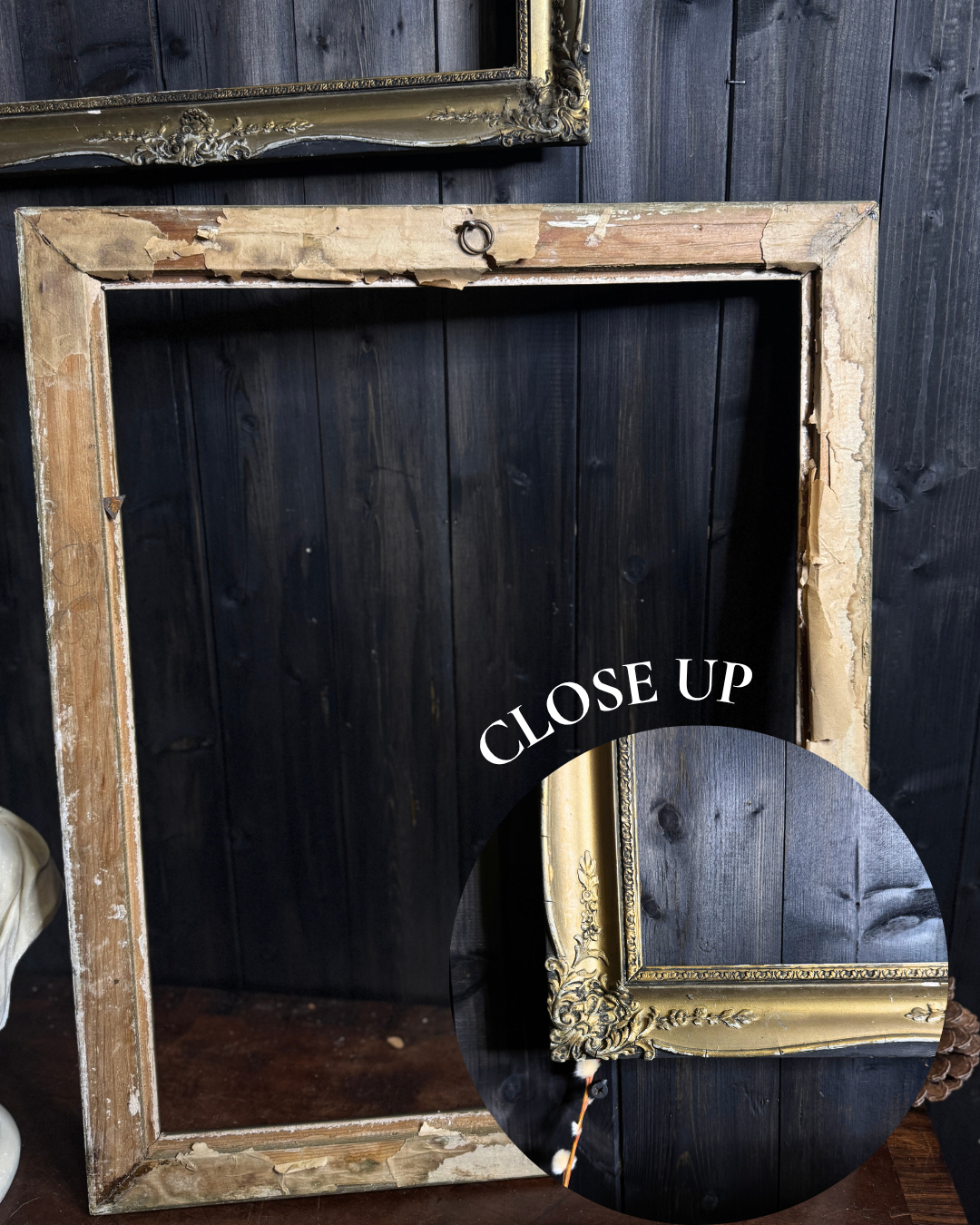 The Old Glamour -Antique Hungarian Ornate Gold Frame Pair
