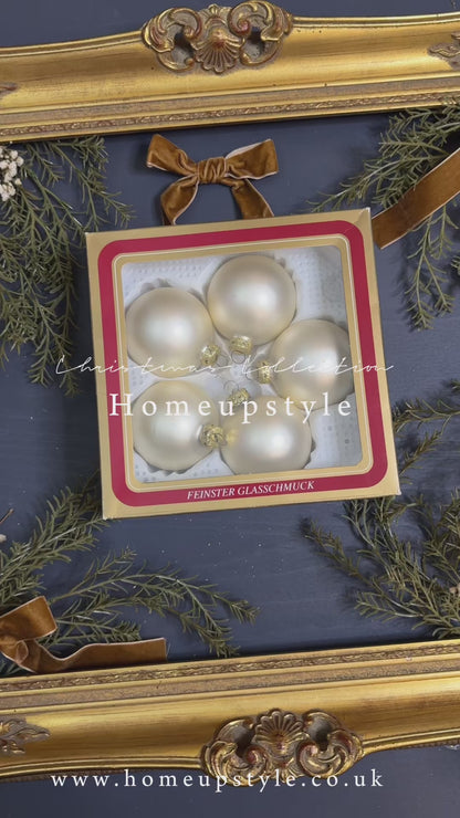 Vintage German Glass Christmas Baubles