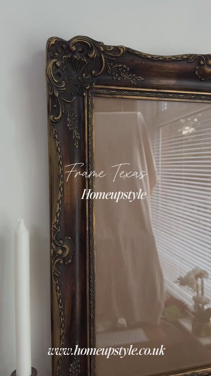 Black & Gold Rare Antique Texas Gilt Frame
