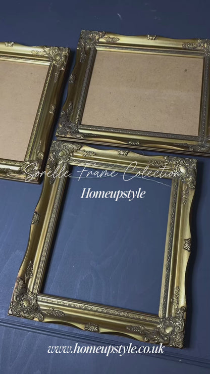 Vintage Ornate Shiny Gold Sorélle Frames