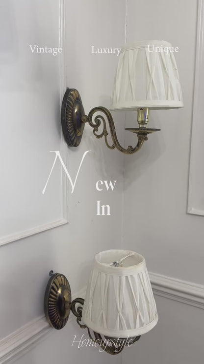 Vintage Satin Brass Lighting — 5-Arm Chandelier