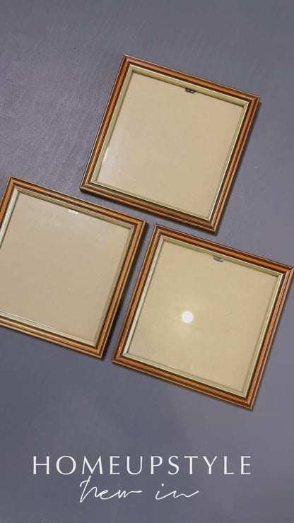 Small Vintage Matching Square Frame Set of 3