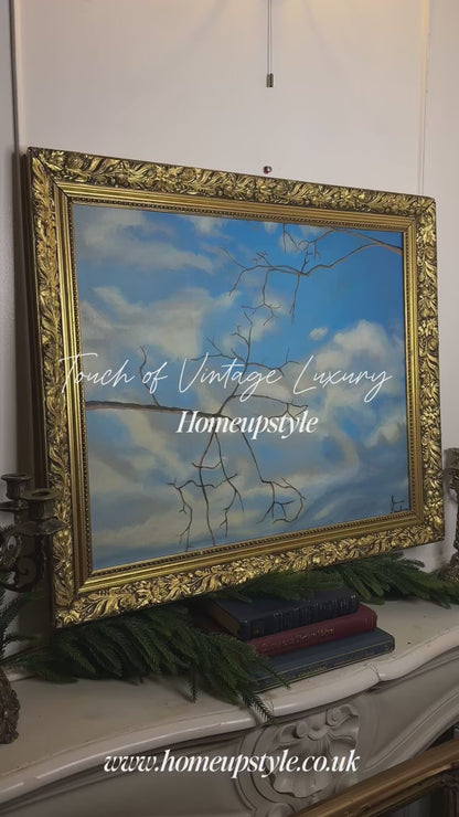 Signed Vintage Oil Painting in Gold Gilded Belvoir Frame (72 x 62 cm)