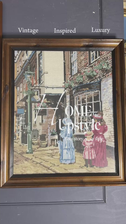 Stroll Through Time – Hand-Stitched Gobelin Embroidery Art