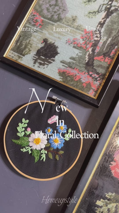 Midnight Heirloom – Vintage Embroidery Frame Gallery Set