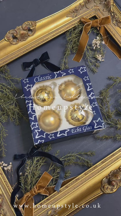 Vintage Polish Glass Christmas Baubles - 2 boxes - Mixed Sizes