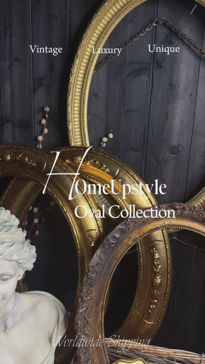 The Lacock – Authentic Antique Victorian Ornate Gilt Oval Frame