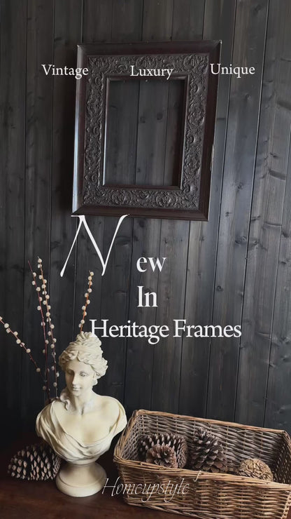 The Calvera - Original Hand-Carved Victorian Black Ornate Rare Frame