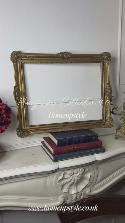 European Grandeur – Hungarian Vintage Gold Gilt Chippendale Frame