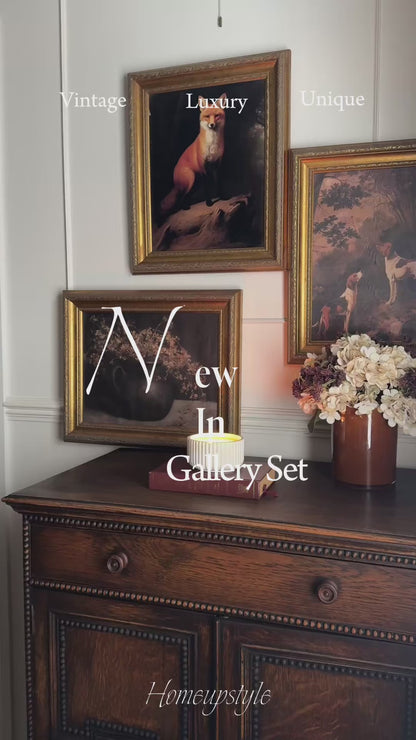 Vintage Gallery Wall Set, Rustic Victorian Prints -Gilded Manor Wall Collection