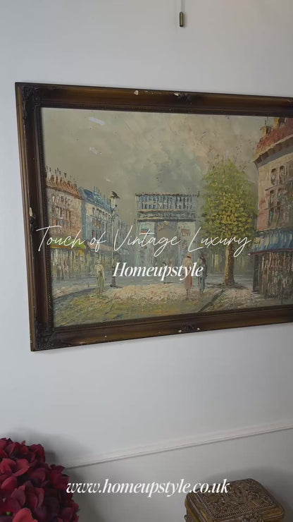 Signed BURNEY Impressionist Oil Painting – Ornate Wooden Frame