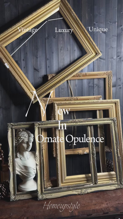 The Argentum -Silver Antique-Coloured Vintage Ornate Baroque Frame Pair