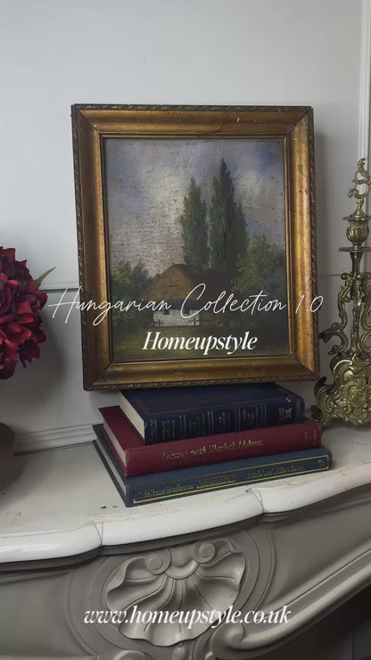 Original Signed Hungarian Oil Painting in Ornate Gold Frame