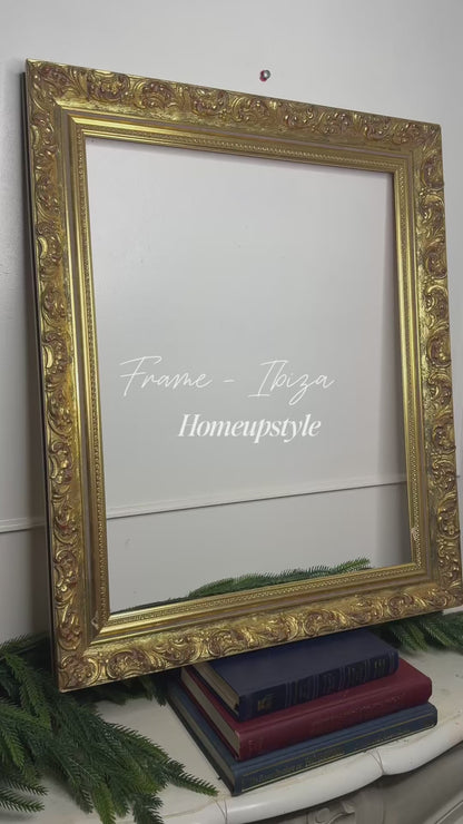 Large - Antique Gold  Ornate Marbella Frame