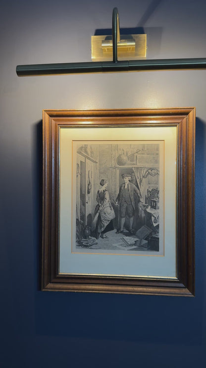 Robert Herdman Signed Engraving – "Antiquary & Lovel" in Antique Frame