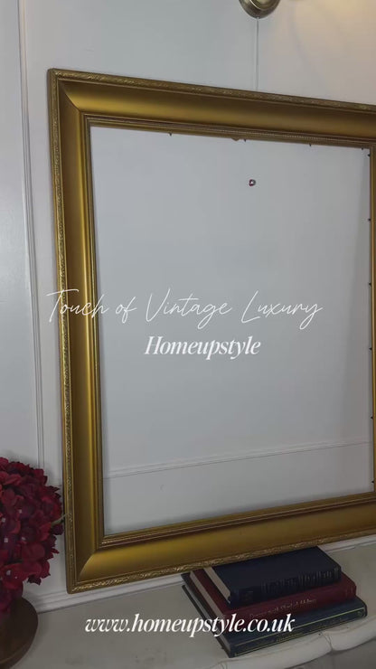 Extra Thick Antique Gold Frame – Large Rome Ornate Frame