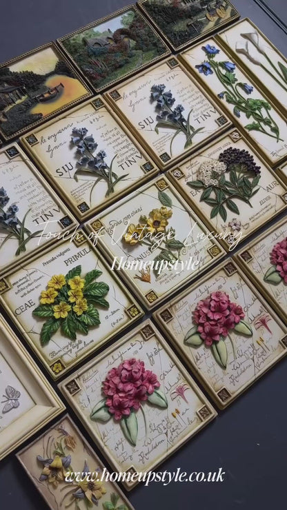3D Hand-Painted Resin Floral Wall Plaques - Pick your Favourite