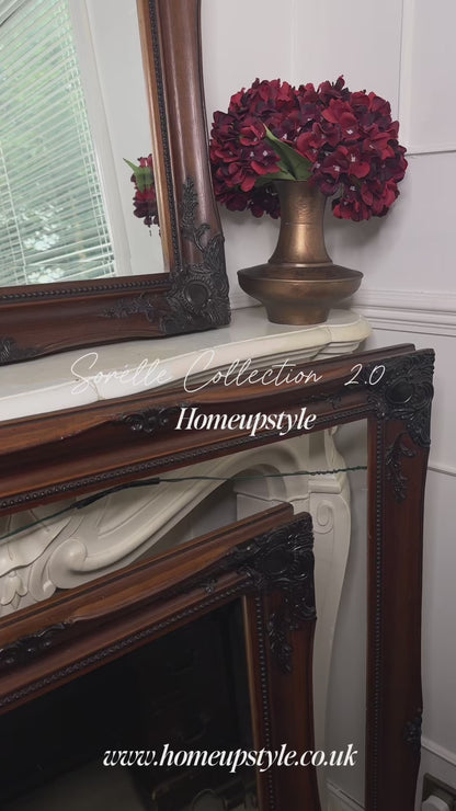 Antique Bevelled Matching Mirror in Sorélle Ornate Wooden Frame