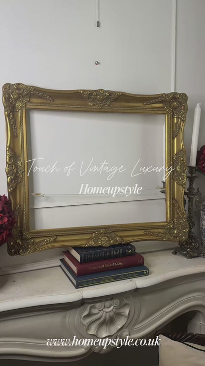 Moravian Grandeur – Czech Vintage Ornate Gold Gilt Frame