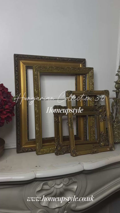 Golden Heirlooms – Antique Hungarian Ornate Gilt Frame Duo