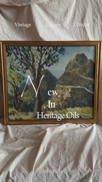 Vintage Lighthouse Oil Painting Signed Mary C, Framed Coastal Seascape Art