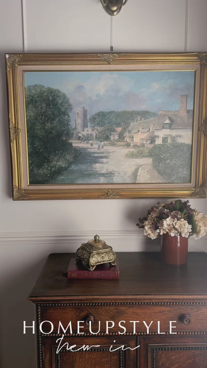 Vintage Framed Textured Art Print – Summer’s Day by Clive Madgwick