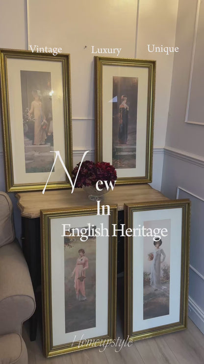 Vintage Marcus Stone Prints – Matching Gold Frames (Gallery Set)