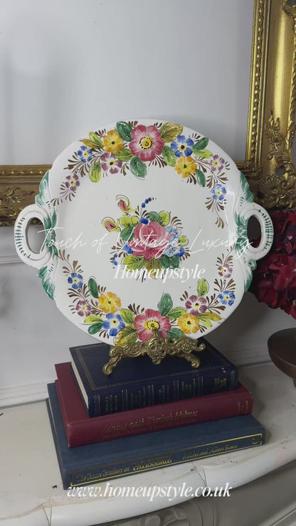 Italian Vintage Handpainted Large Plate