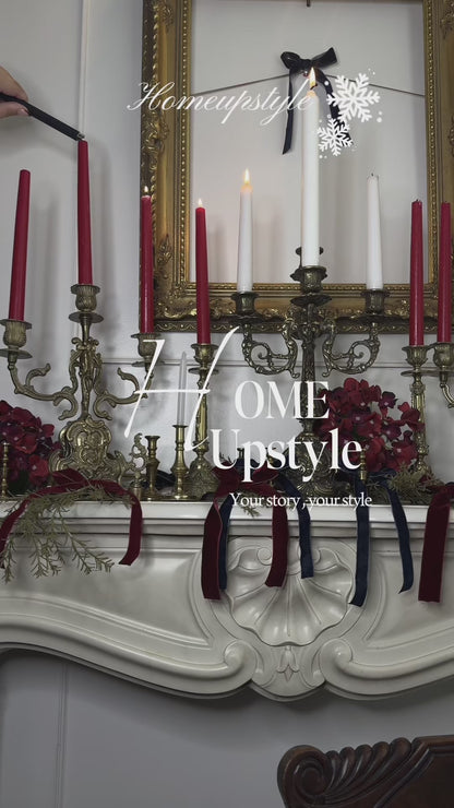 Vintage Square Bottom Brass Candlesticks Pair