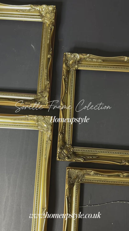 Vintage Ornate Bright Gold Sorélle Frames