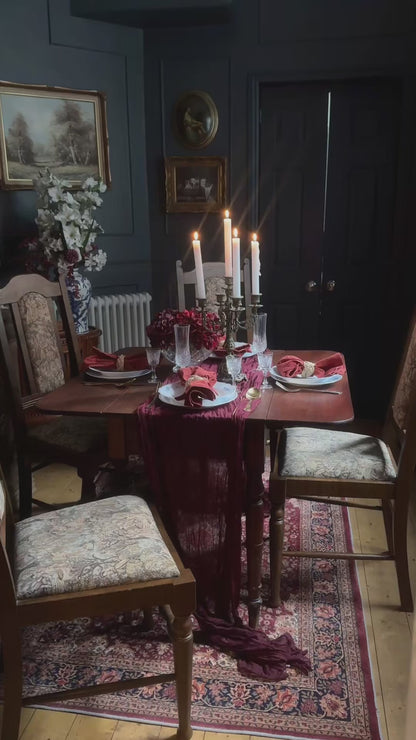 Antique Victorian Oak Drop-Leaf Pembroke Dining Table & Vintage Tapestry Chairs (Optional Set)